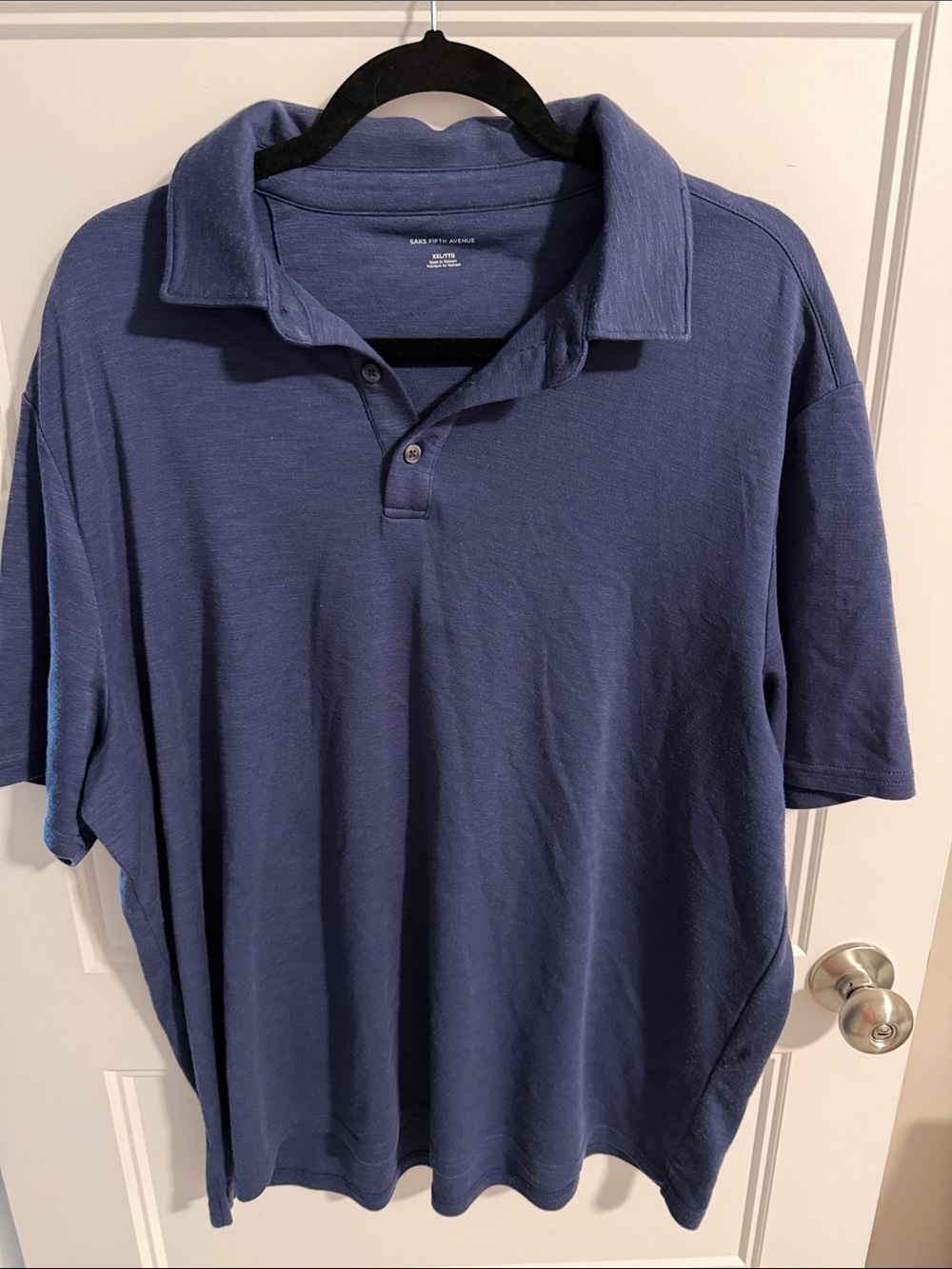Saks Fifth Avenue Men's Navy Blue Polo Shirt